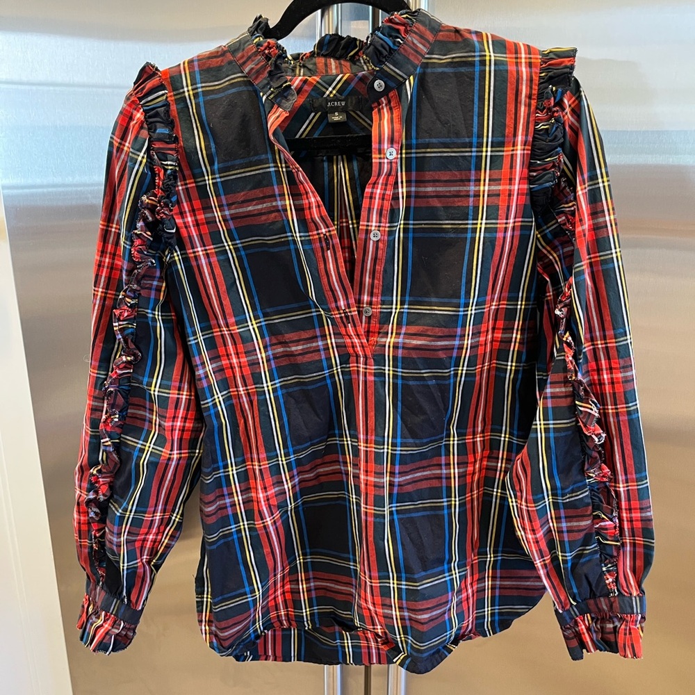 J. Crew Multicolor Plaid Button-Up Shirt